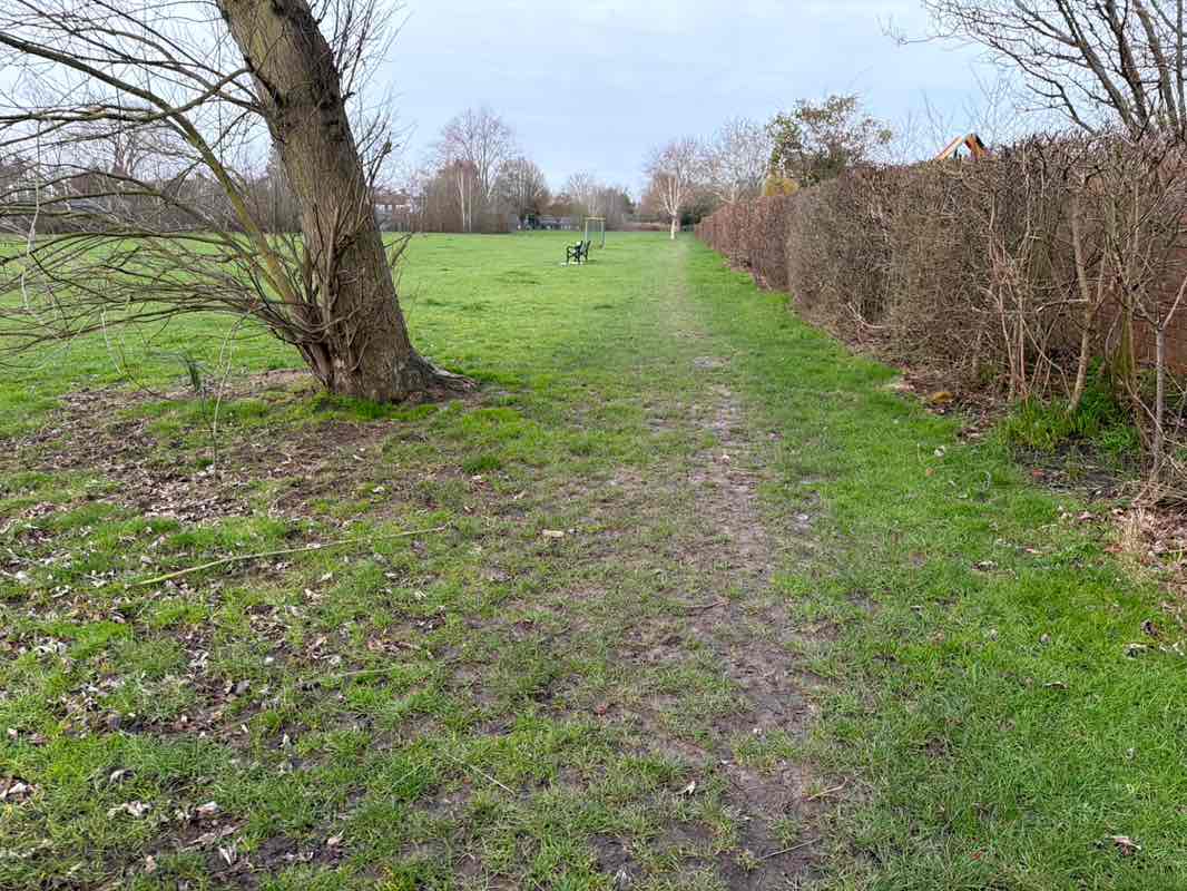 walking near me in Abbey Hill Park in winter