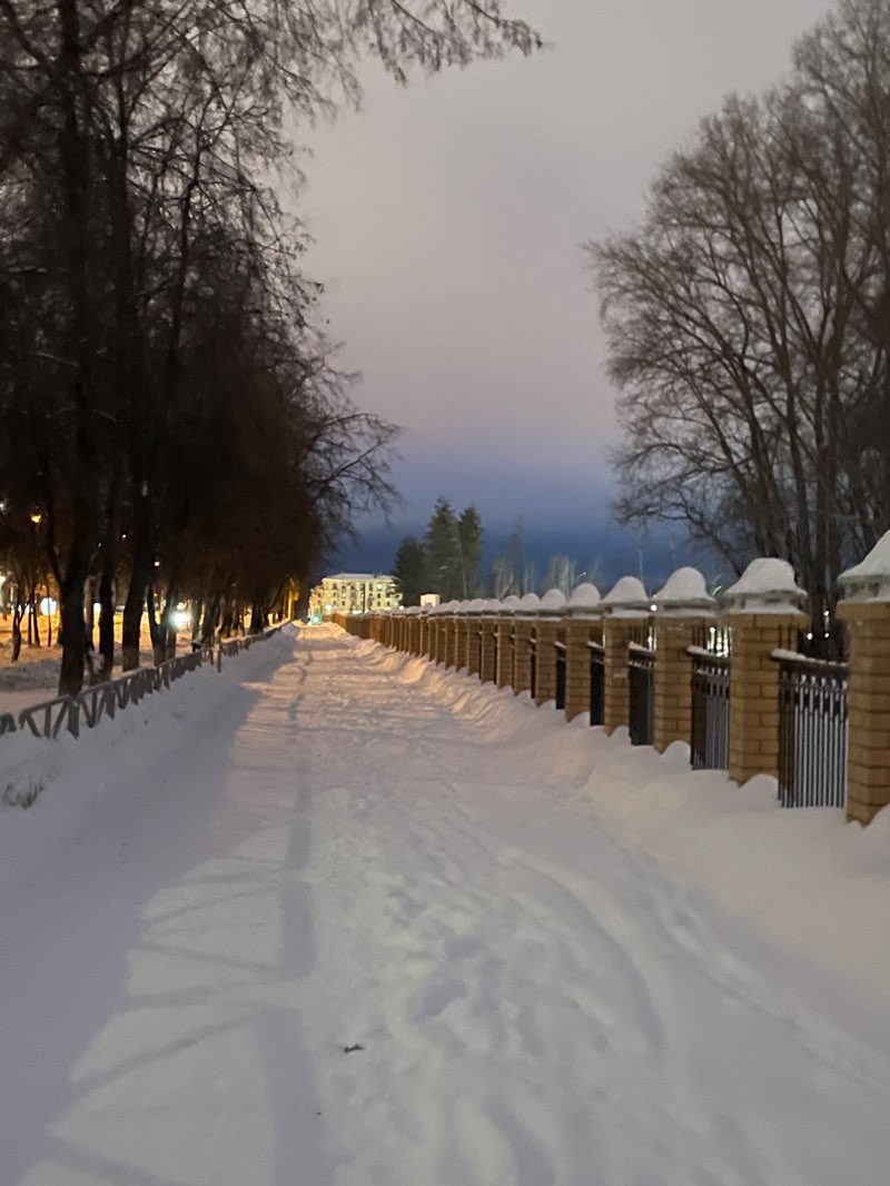 walking near me in Треугольный сквер in winter