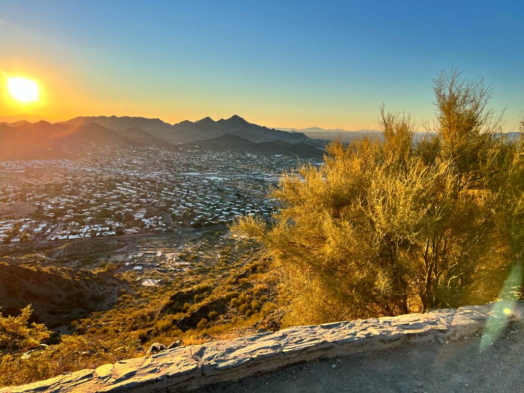walking near me in North Mountain Park in winter