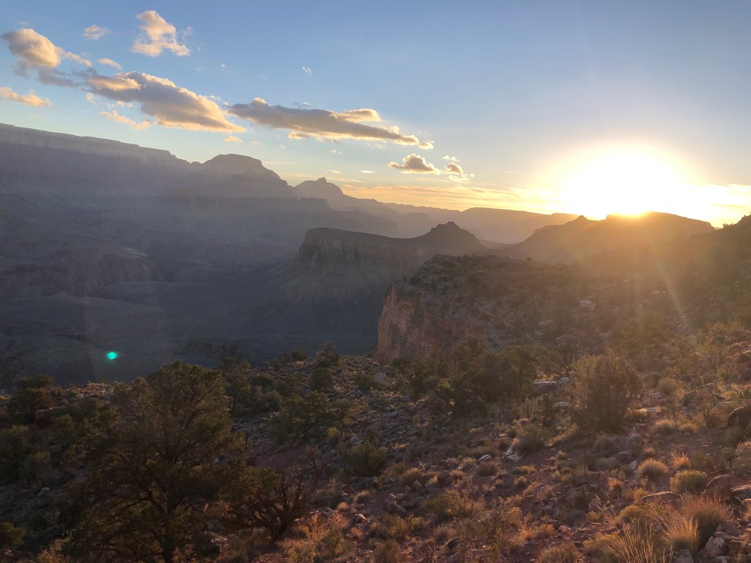 walking near me in Indian Garden Campground in winter