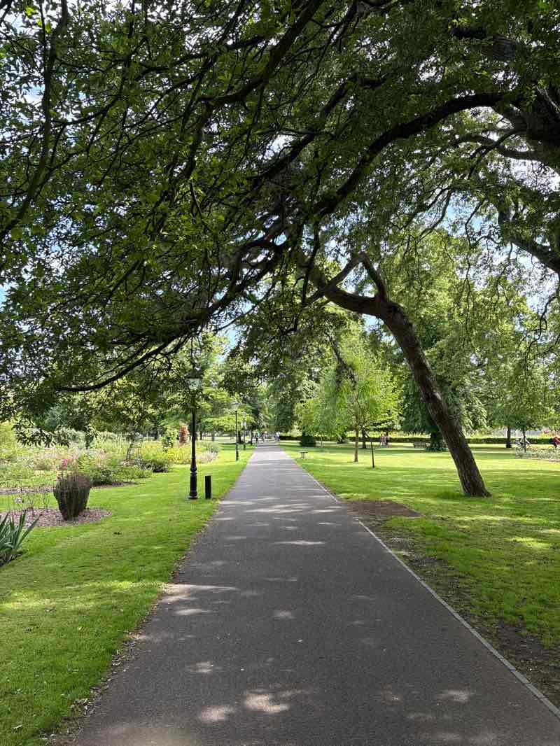 walking near me in East (Andrews) Park in summer