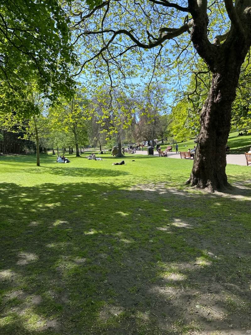 walking near me in West Princes Street Gardens in spring