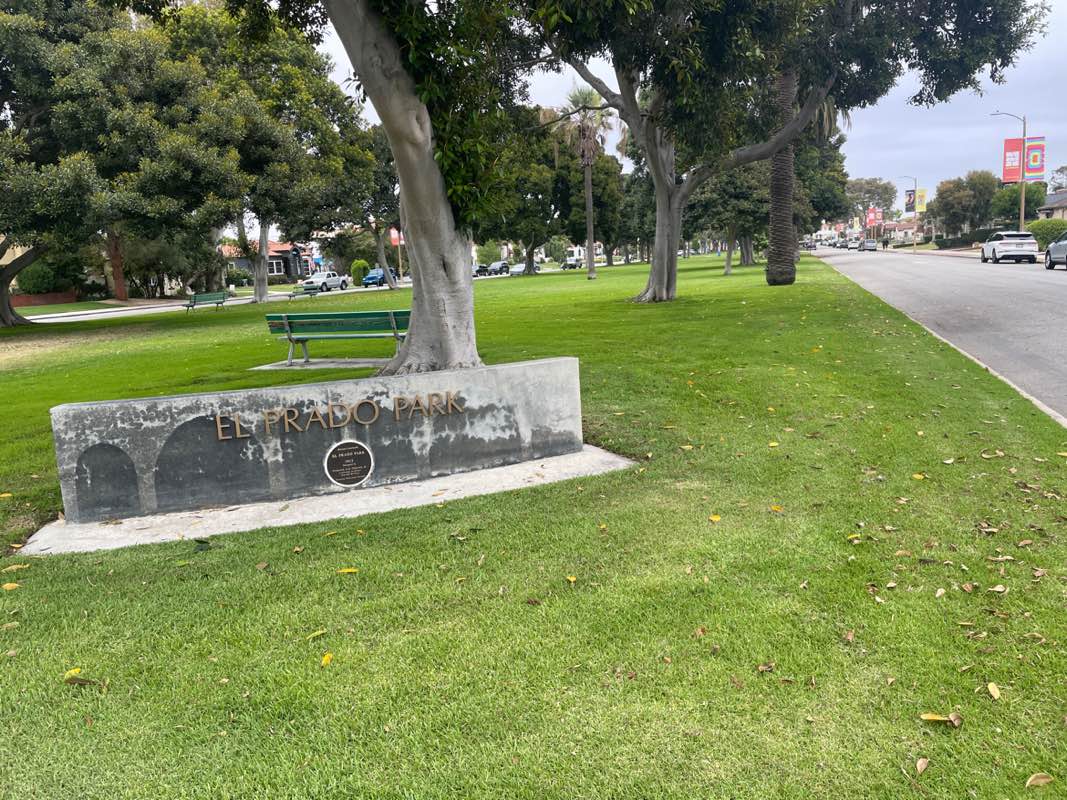 walking near me in El Prado Park in summer