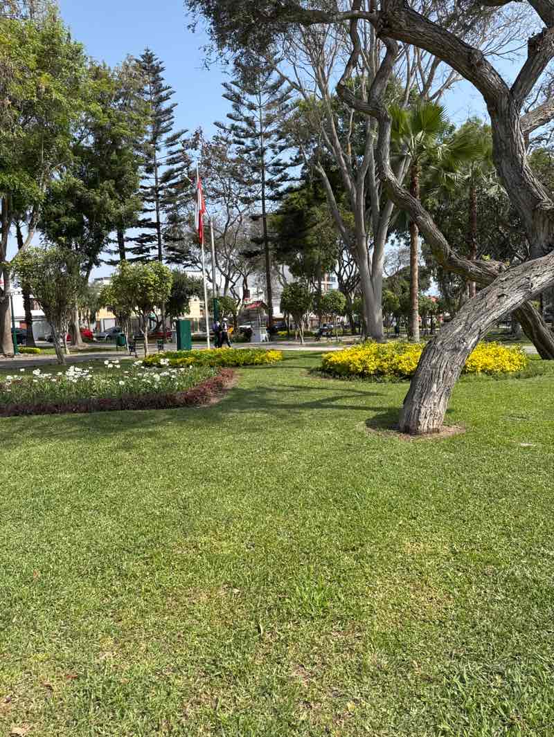 walking near me in Parque Perú in spring