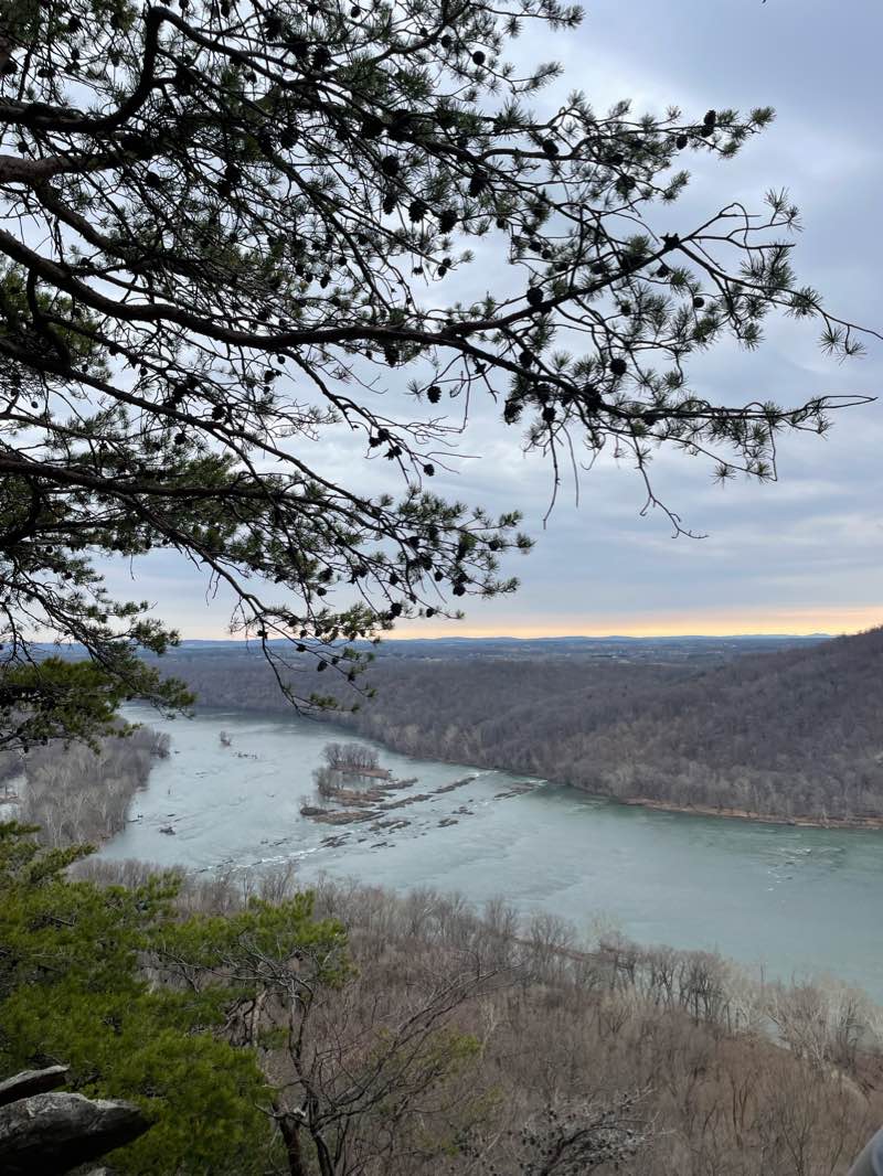 walking near me in South Mountain State Park in winter