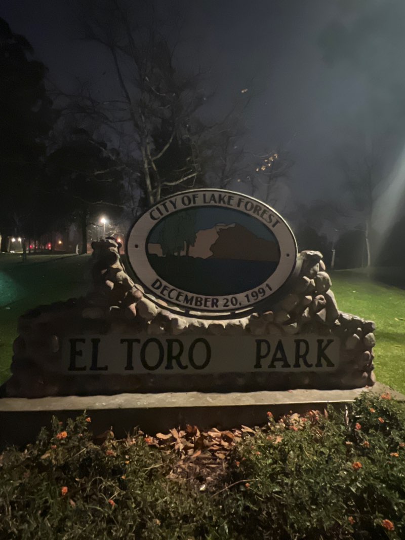 walking near me in El Toro Park in winter