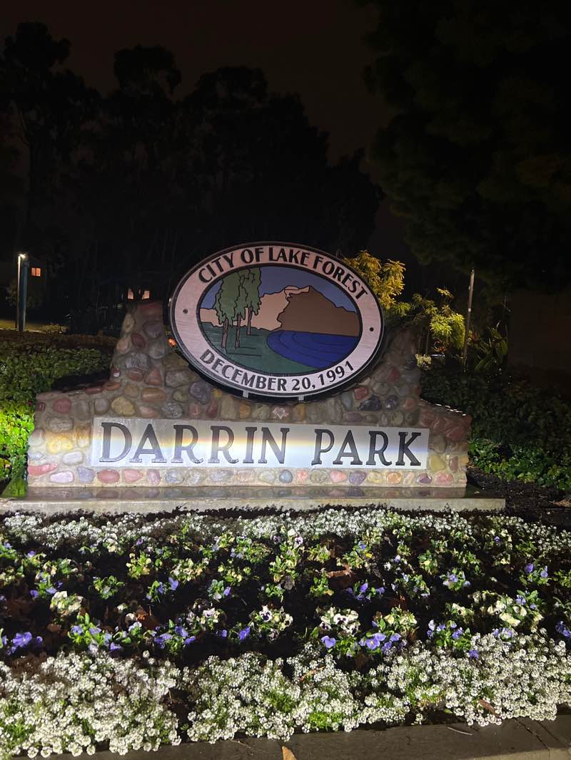 walking near me in Darrin Park in spring