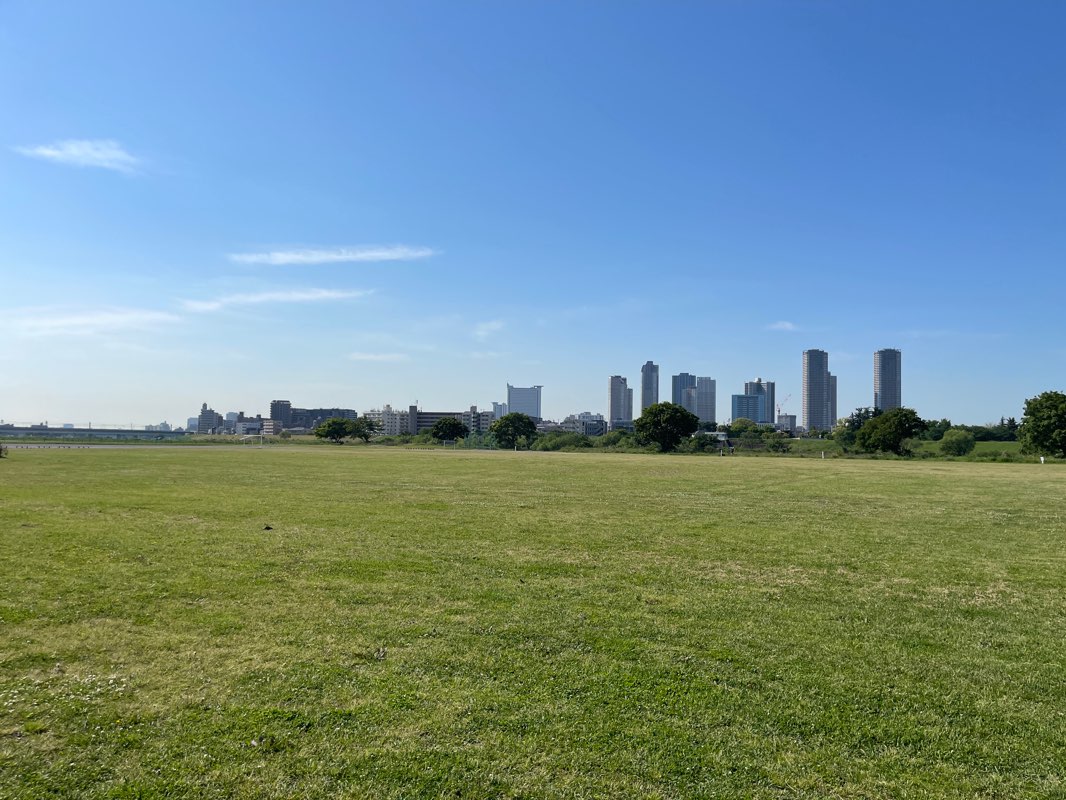 walking near me in 多摩川緑地 in winter