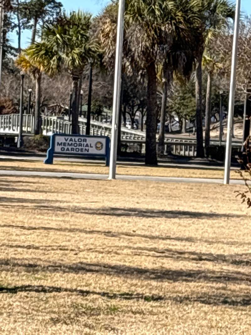 walking near me in Valor Memorial Garden in winter