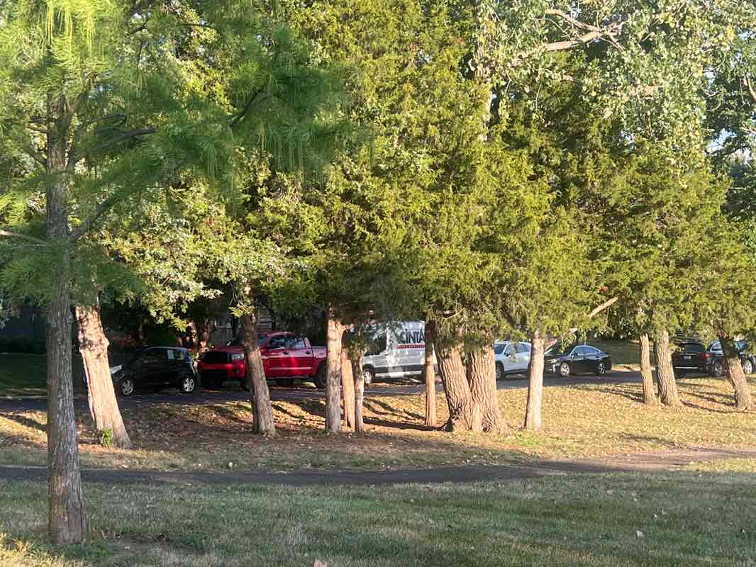 walking near me in Gleason Glen Park in autumn