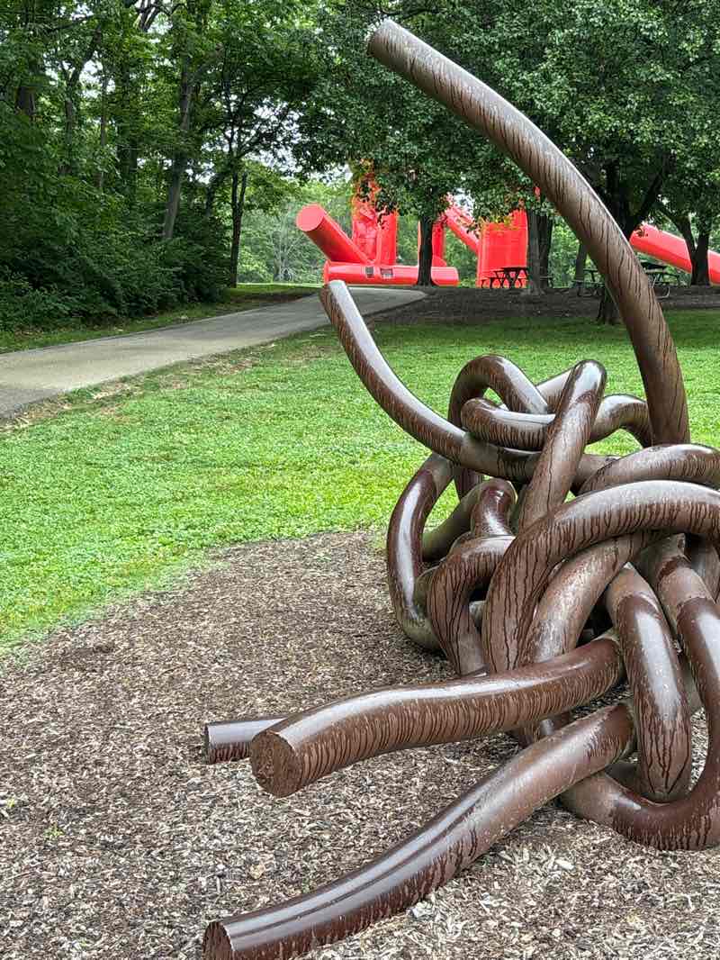 walking near me in Laumeier Sculpture Park in spring