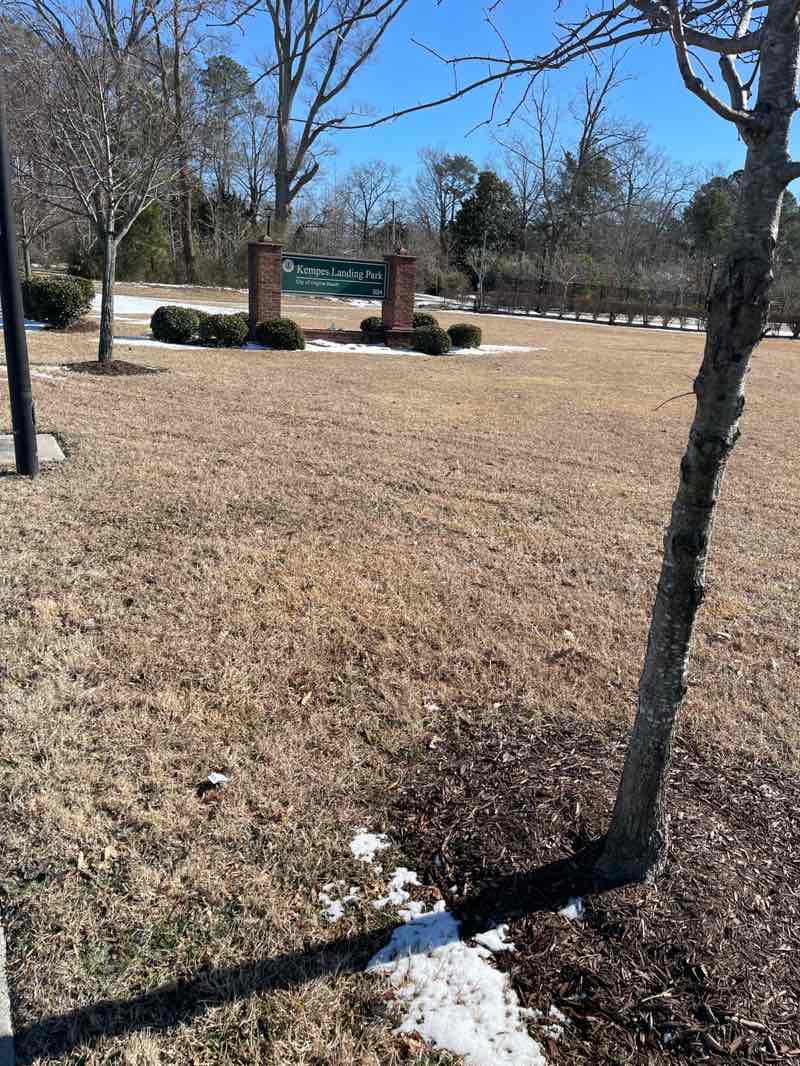 walking near me in Kempes Landing Park in winter