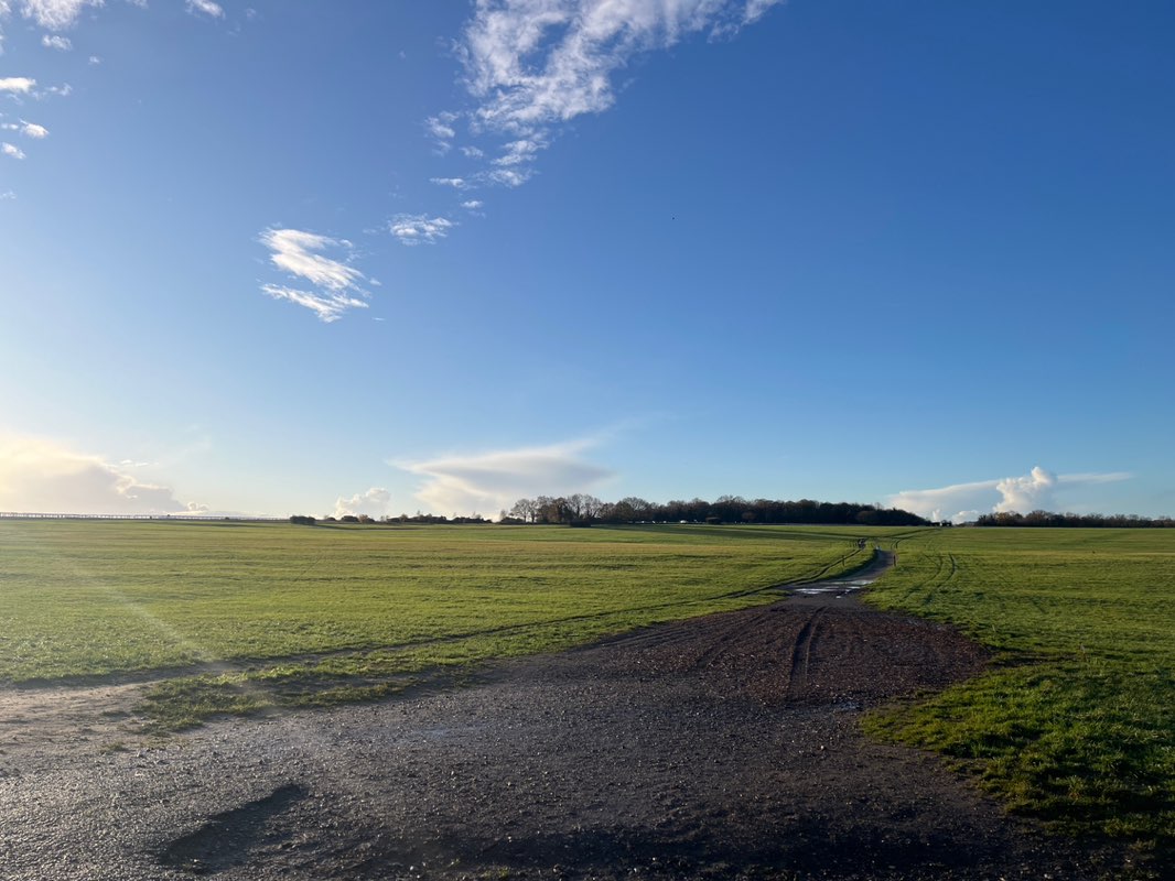 walking near me in Epsom Downs in winter
