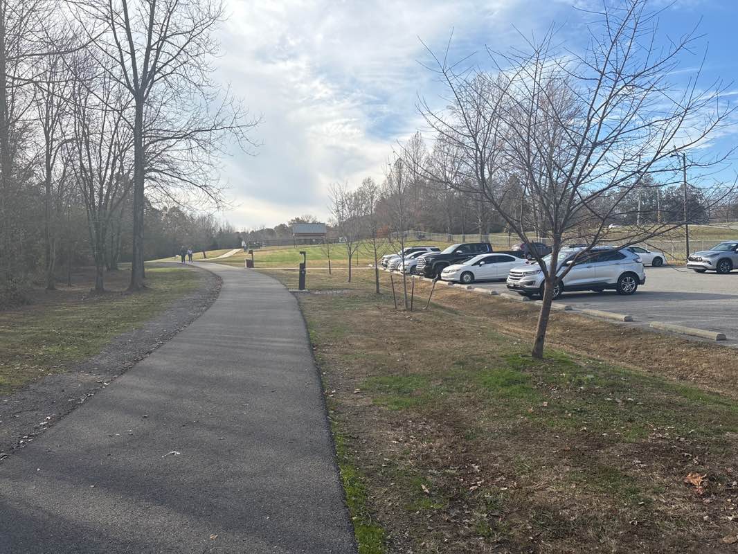 walking near me in Cane Creek Park in autumn