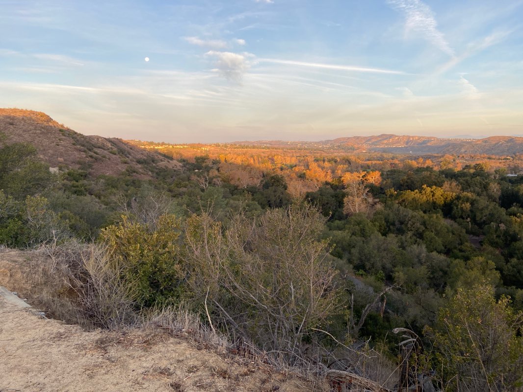 walking near me in Irvine Park in winter