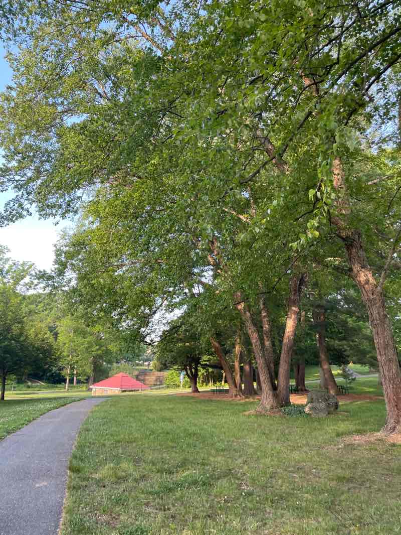 walking near me in Wilde Lake Park in summer
