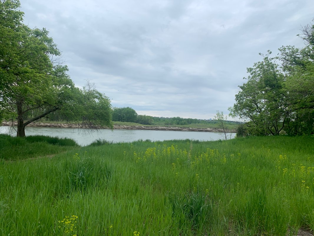 walking near me in Missouri River Natural Area in winter