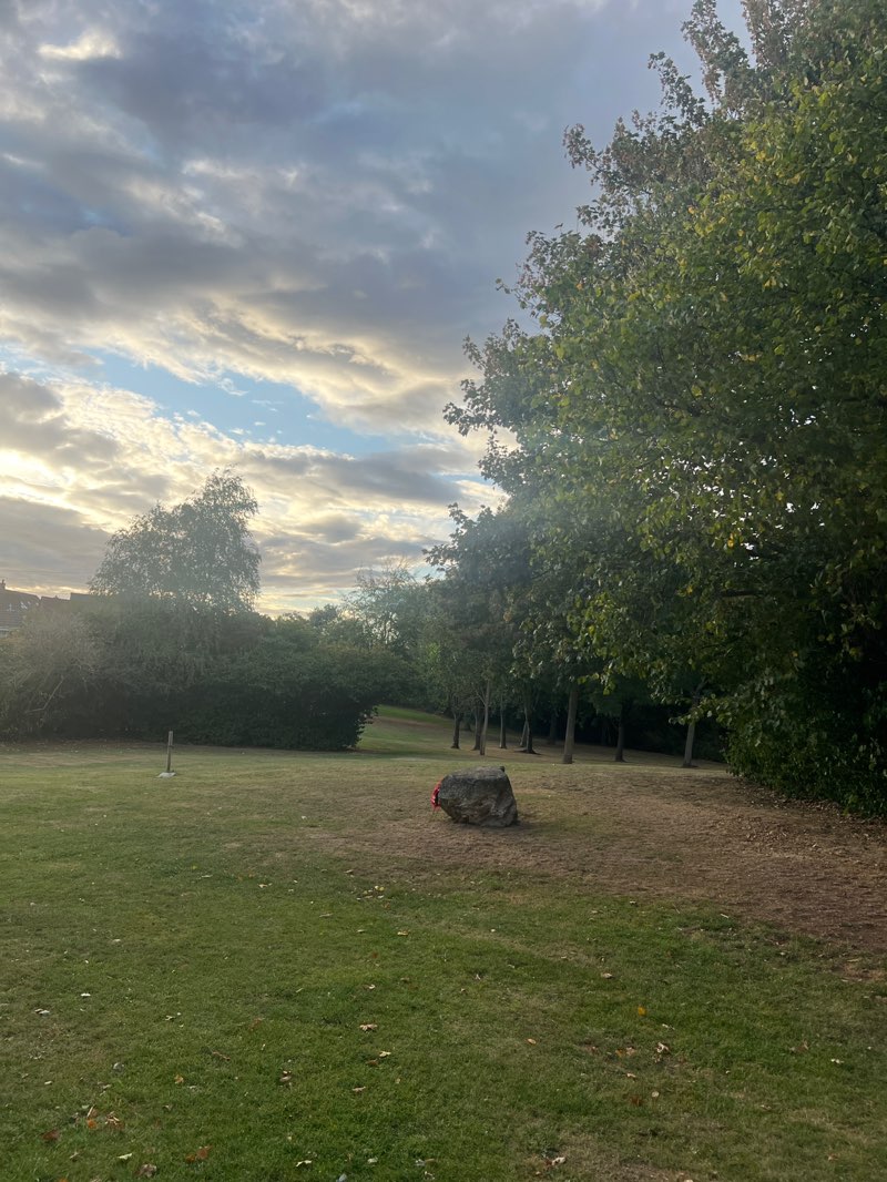 walking near me in Bentley Road Park in autumn