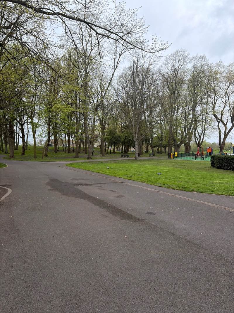 walking near me in George Rose Park in spring