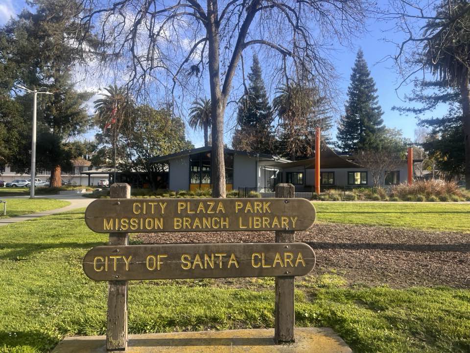 walking near me in City Plaza Park in spring