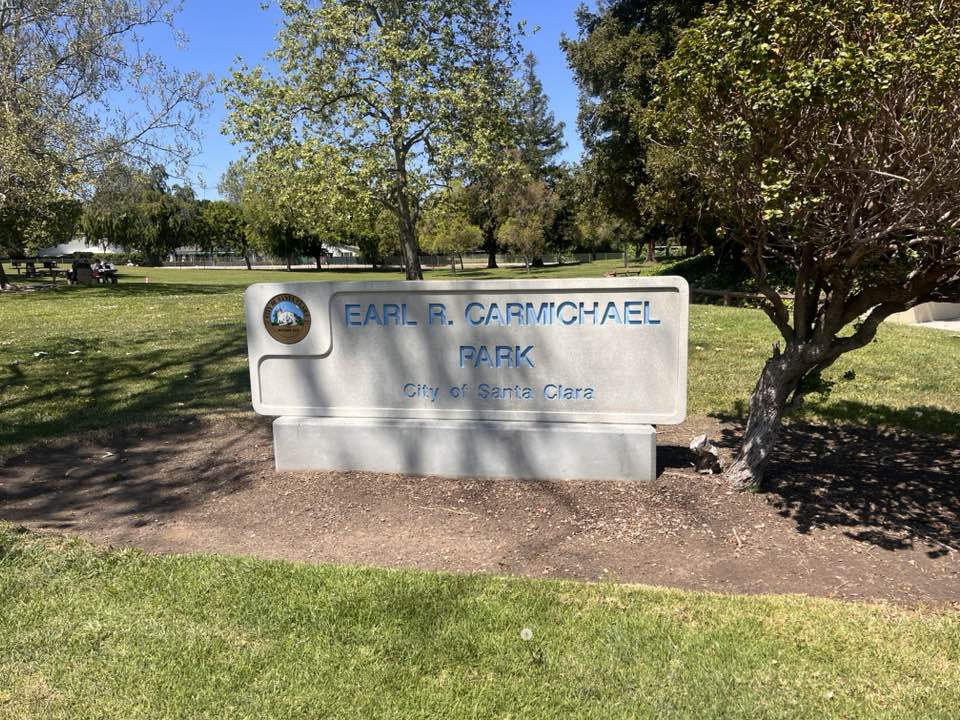 walking near me in Earl R. Carmichael Park in spring