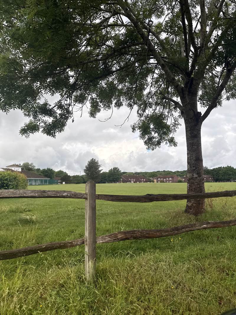 walking near me in Bewbush Green Playing Field in summer