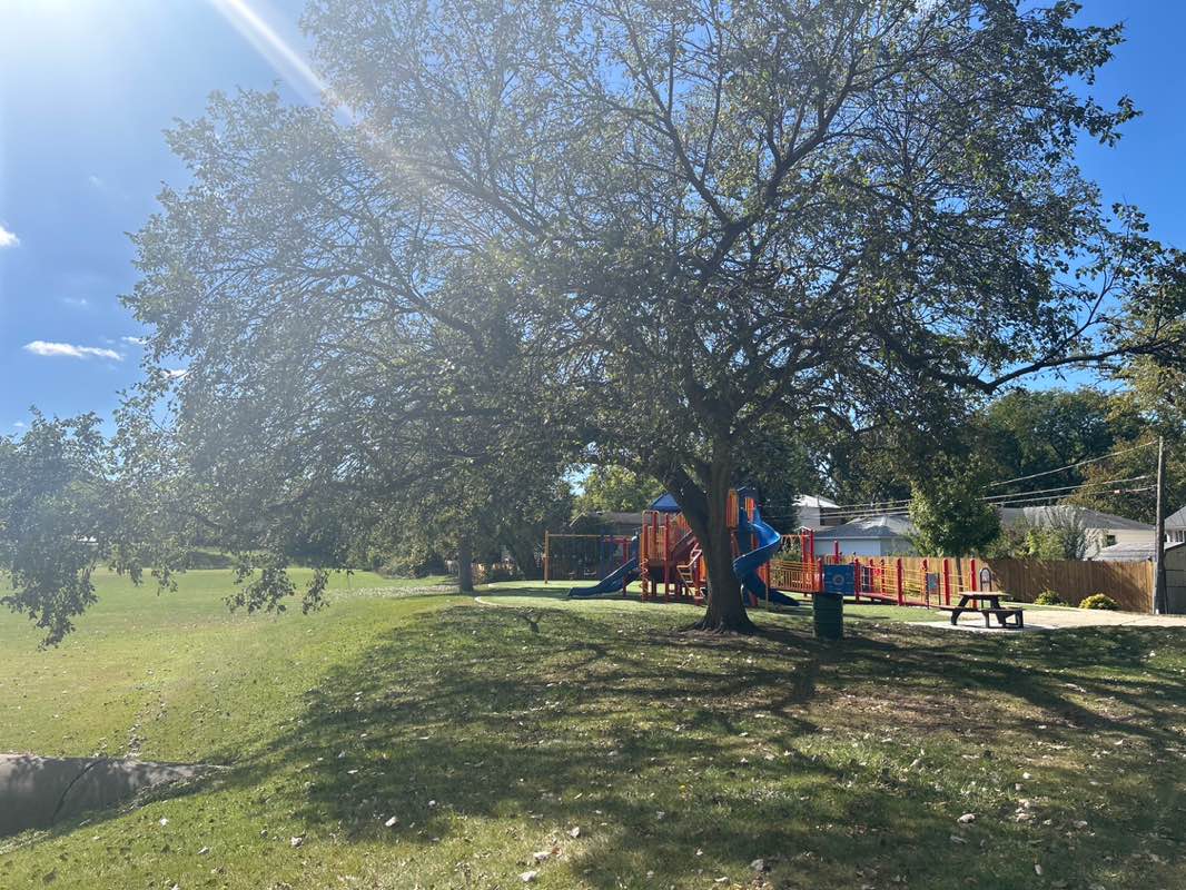 walking near me in Schiller Park in autumn