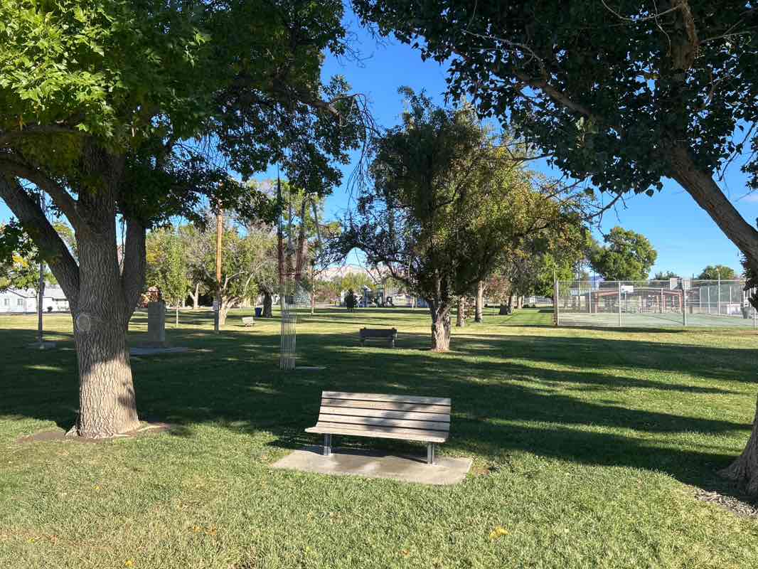 walking near me in O.K. Anderson Park in autumn