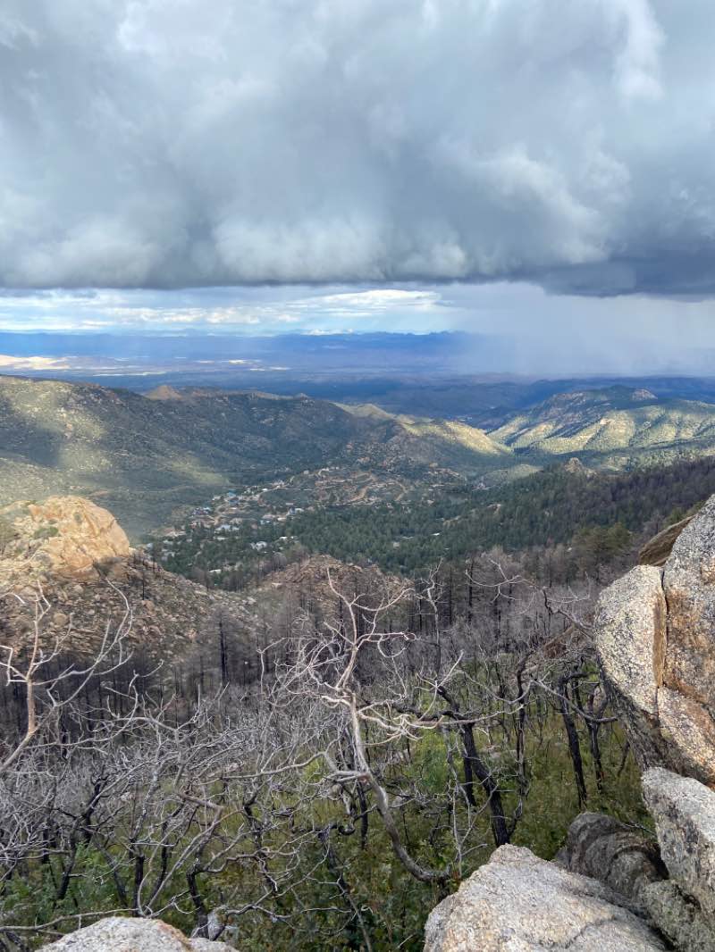 walking near me in Hualapai Mountain County Park in winter