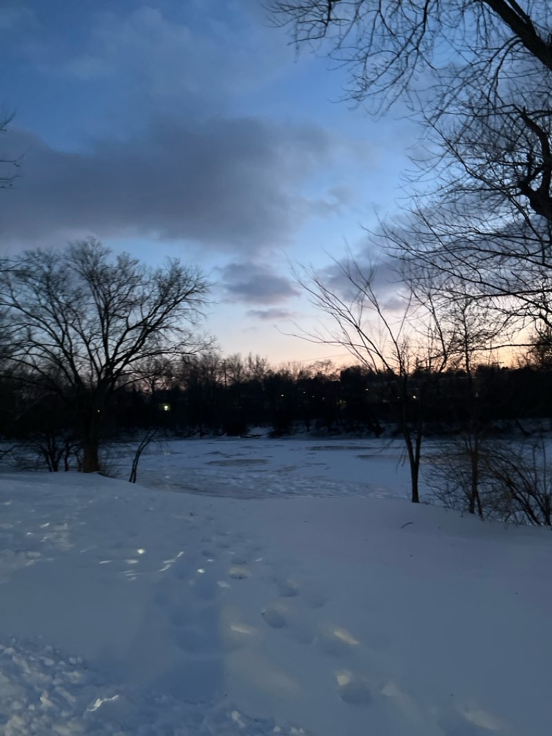 walking near me in Riverfront Park in winter