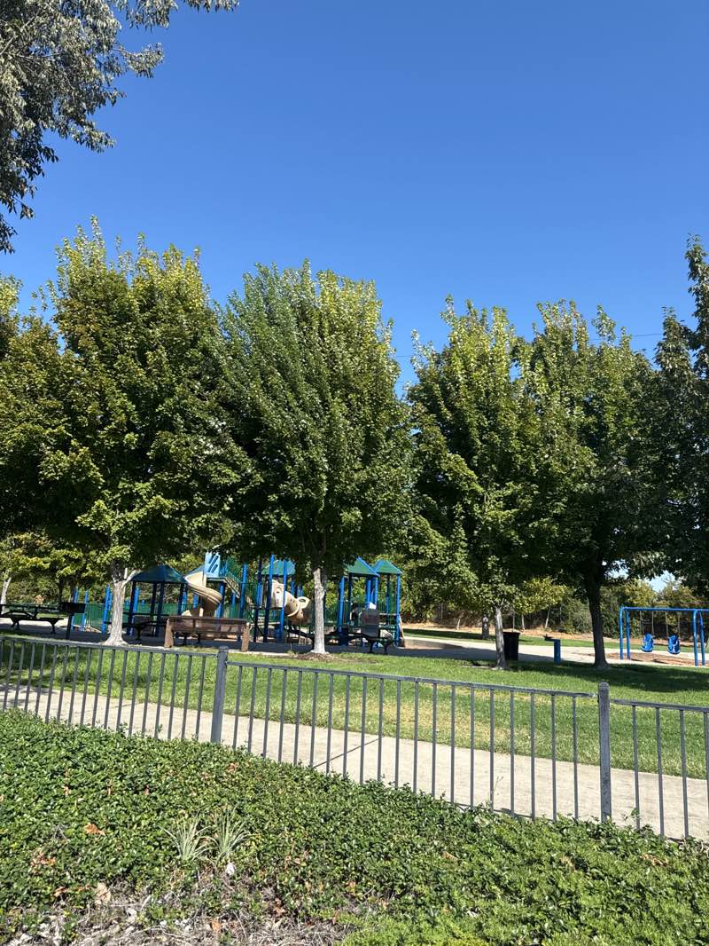 walking near me in Almond Grove Park in autumn
