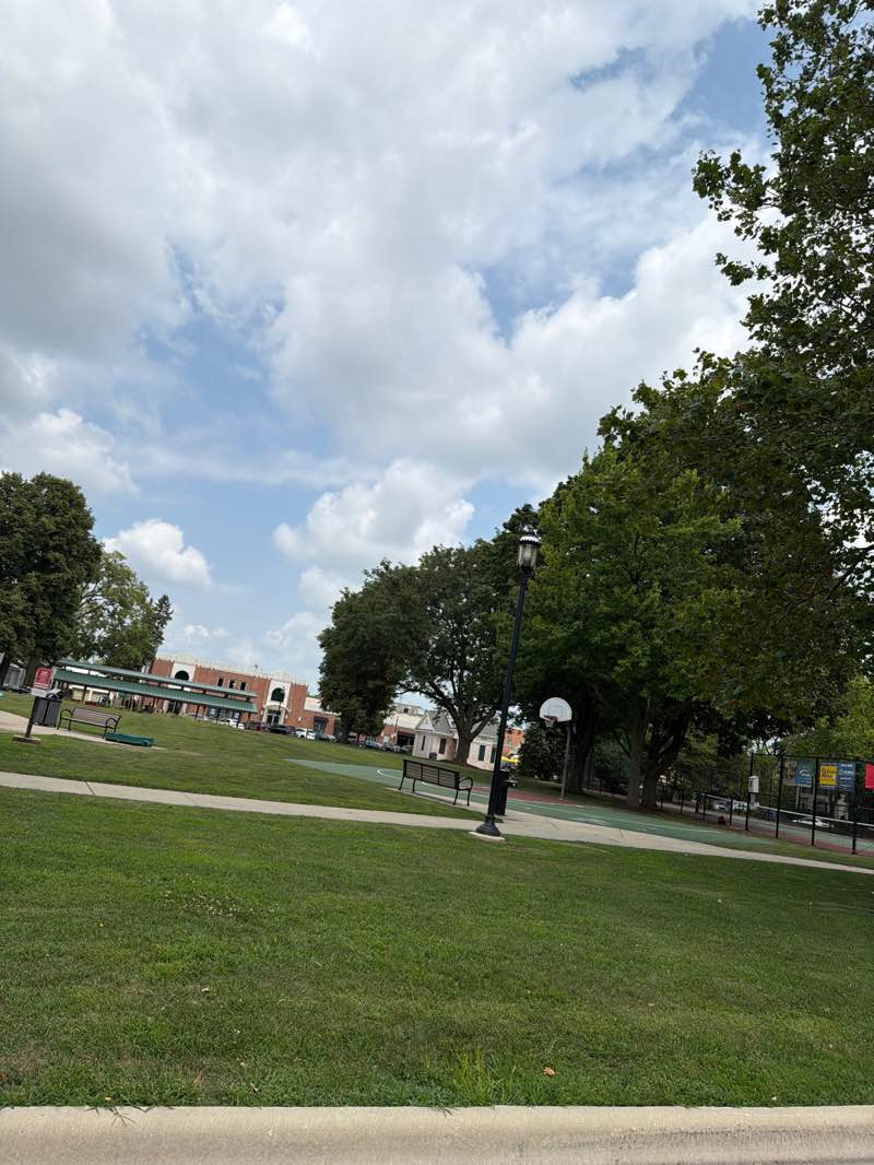 walking near me in Village Green Park in summer