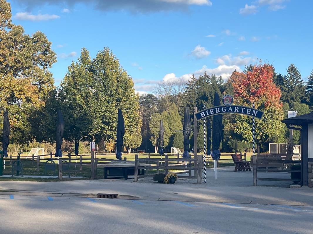 walking near me in Petrifying Springs County Park in autumn