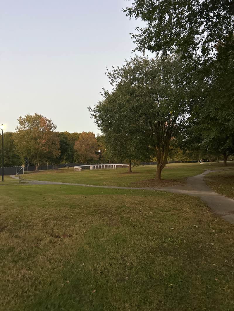 walking near me in South Tar River Greenway in autumn