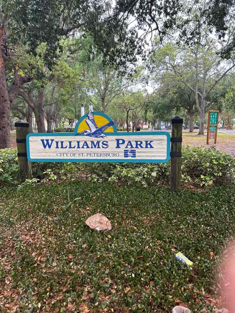 walking near me in Williams Park in spring