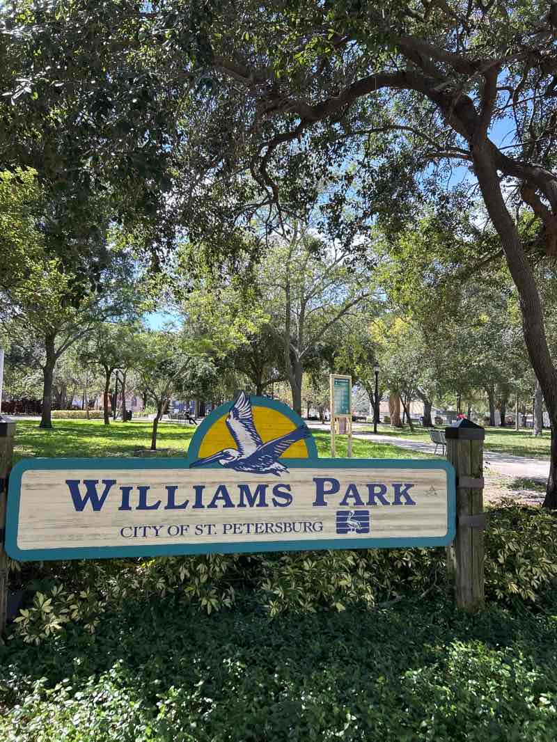 walking near me in Williams Park in summer
