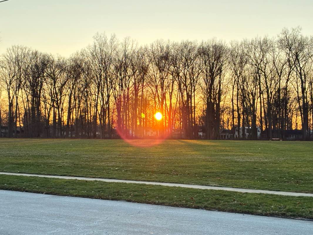 walking near me in Cambridge Court Park in winter
