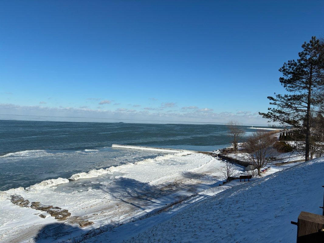 walking near me in Rocky River Park in winter