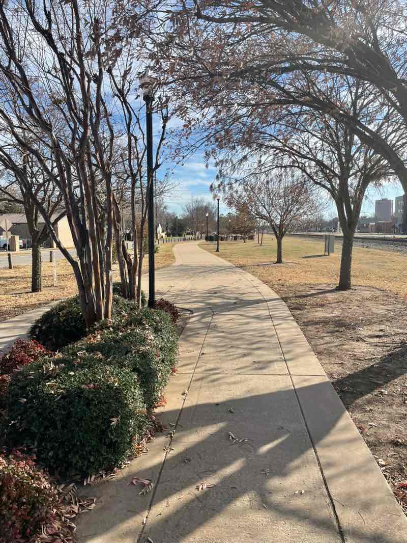 walking near me in Legacy Trail Park in winter