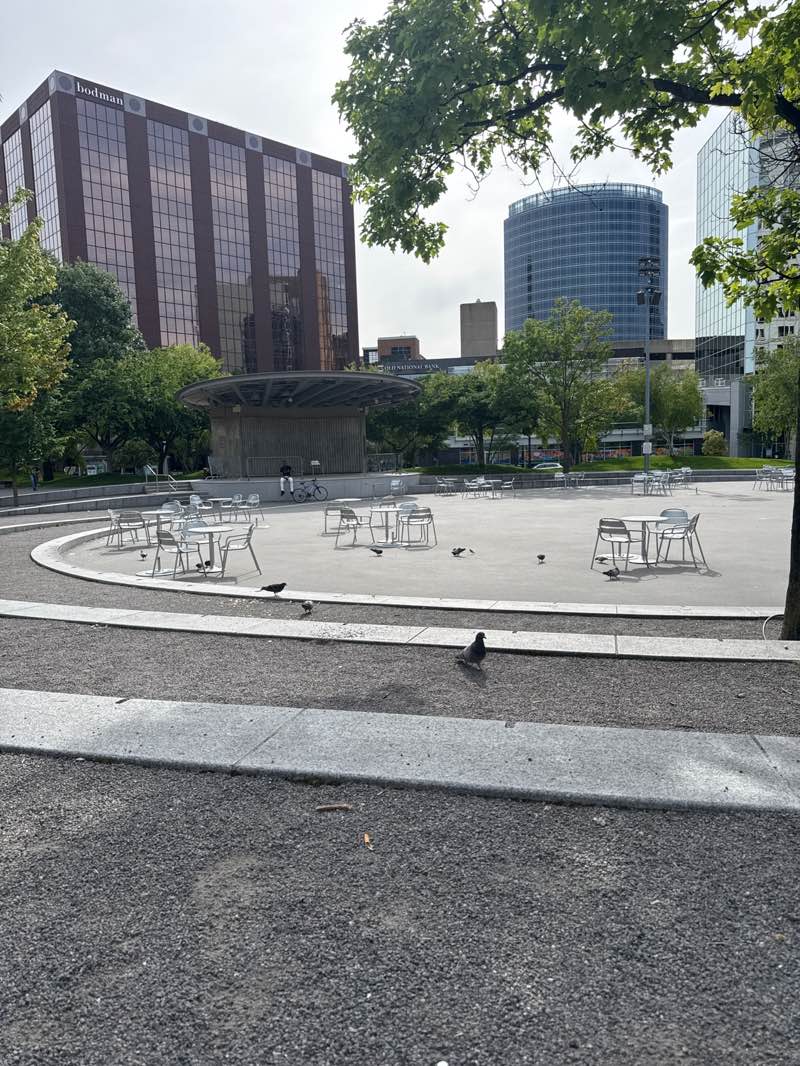 walking near me in Rosa Parks Circle in summer