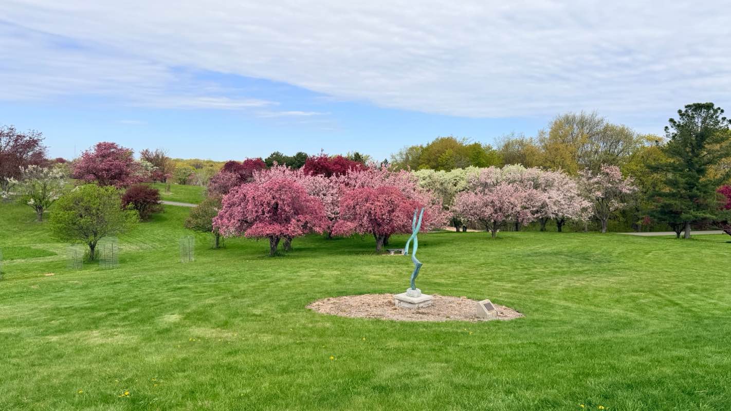walking near me in Minnesota Landscape Arboretum in spring