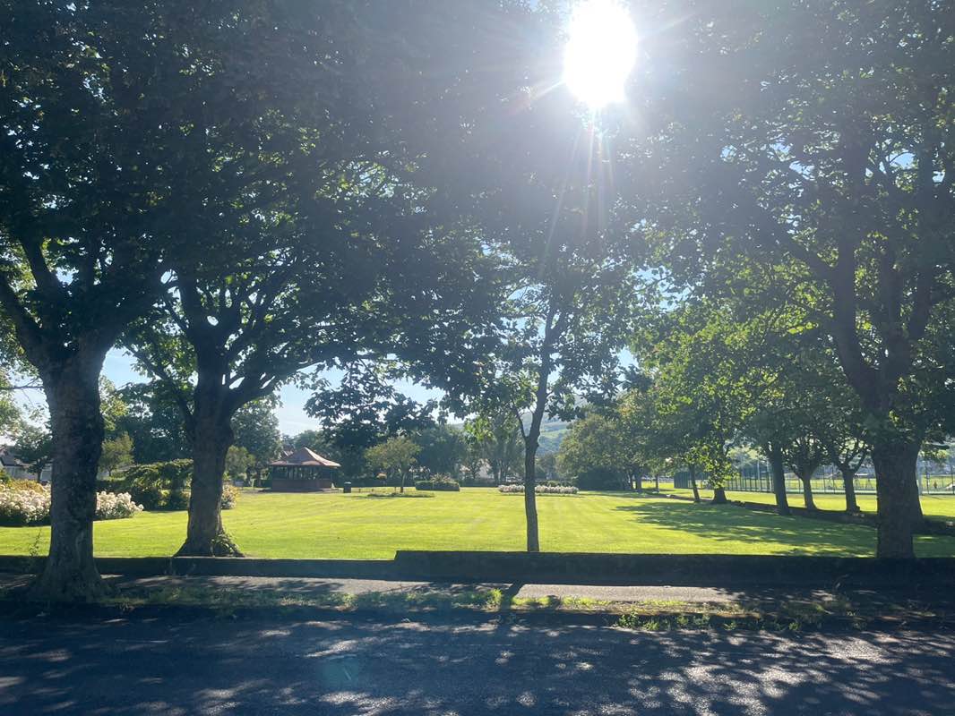 walking near me in Victory Park in summer