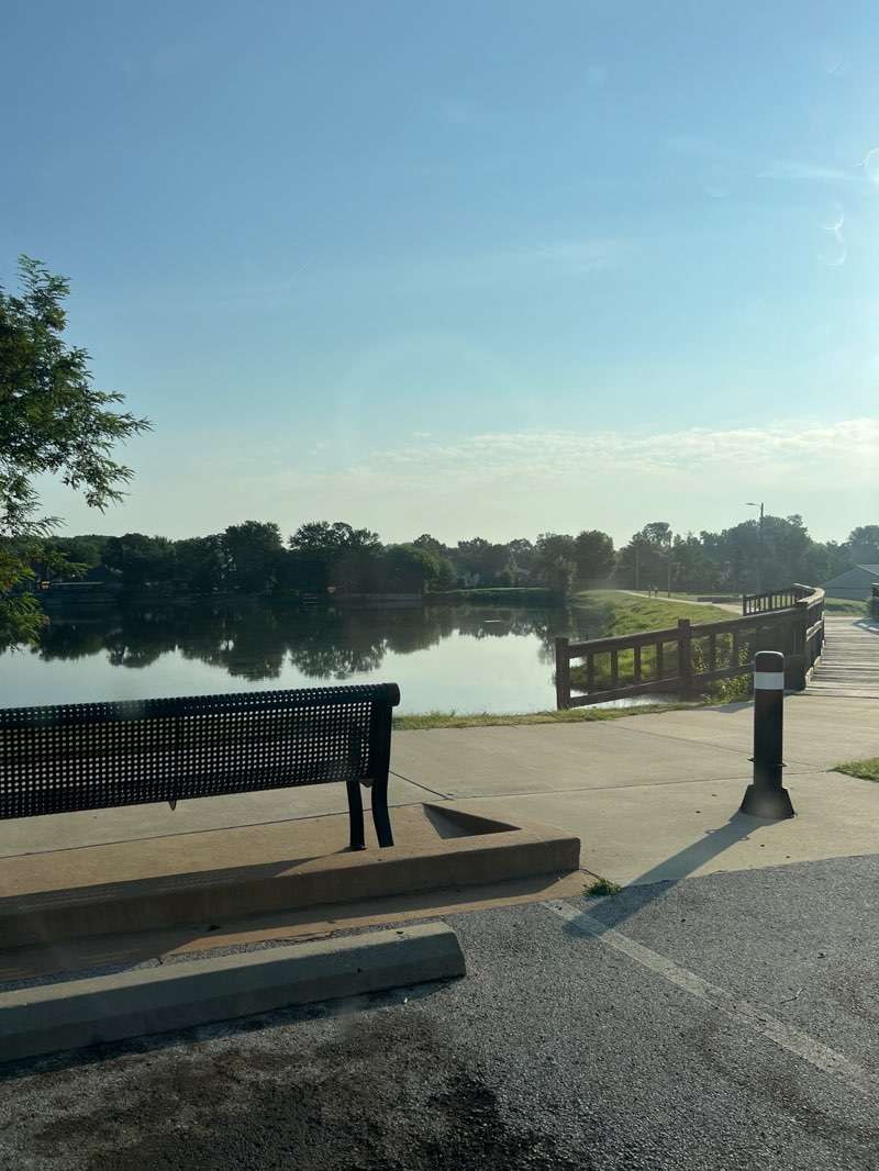 walking near me in Sand Springs Lake Park in autumn