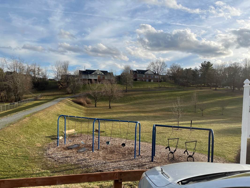 walking near me in Munchkin Park in winter