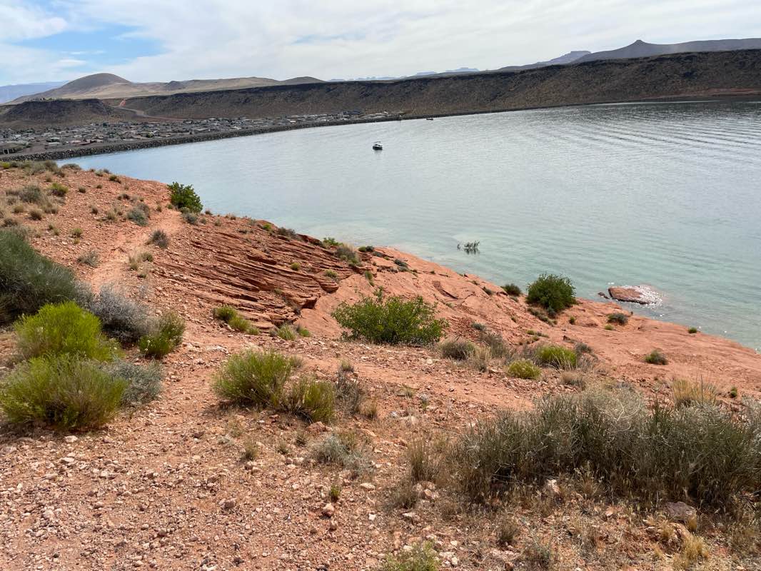 walking near me in Sand Hollow State Park in winter