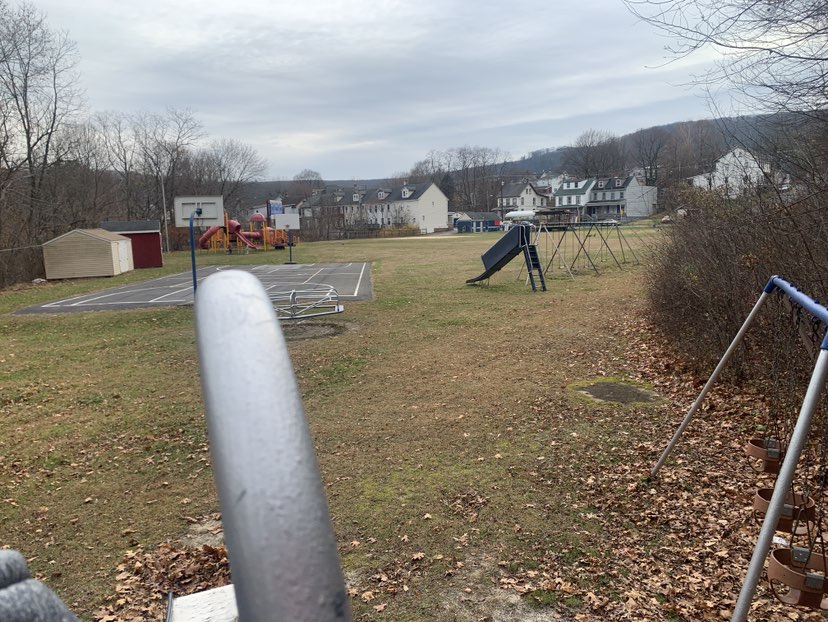 walking near me in Sam Miller Field in autumn