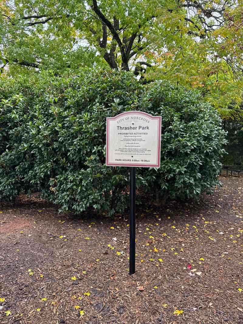 walking near me in Thrasher Park in autumn