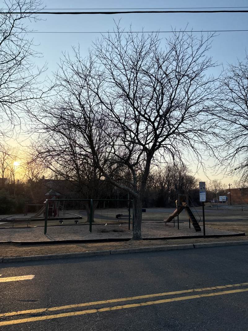 walking near me in Basilone Park in spring