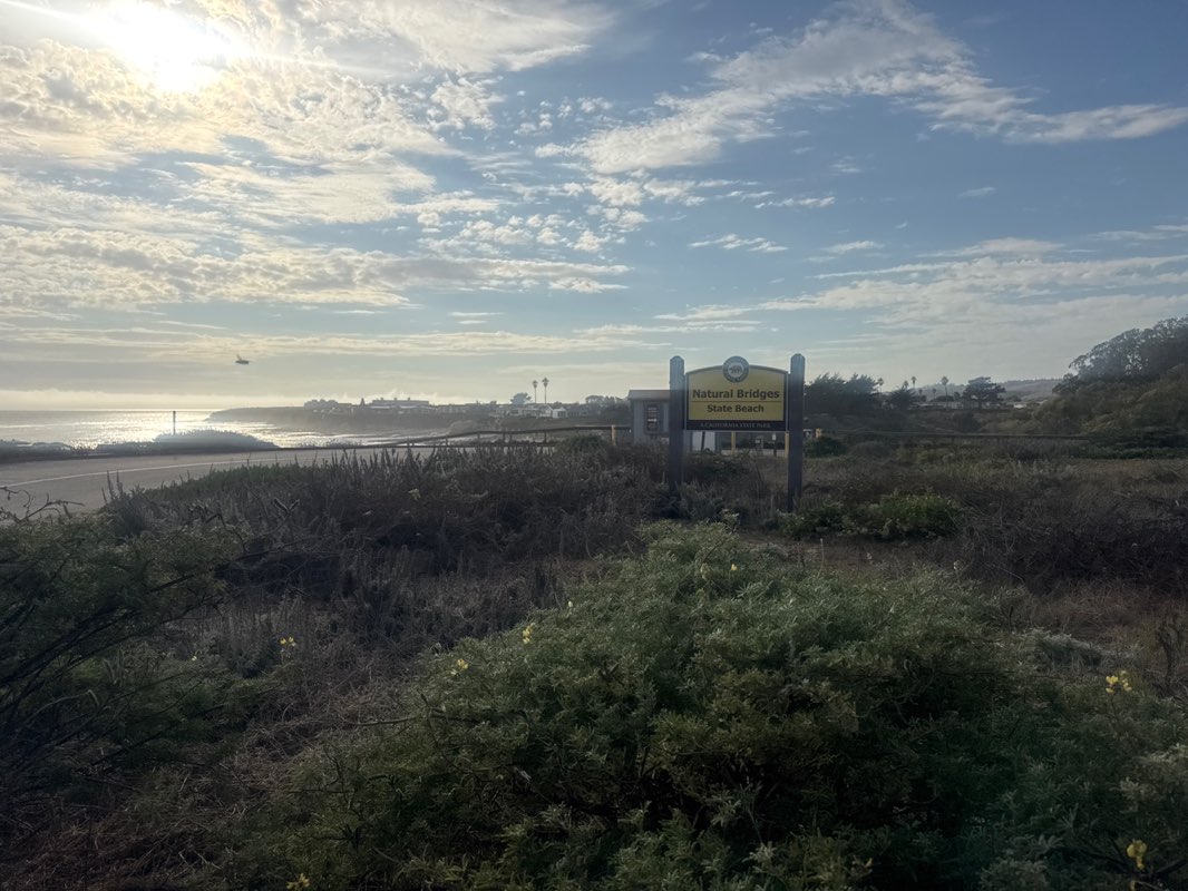 walking near me in Natural Bridges State Park in autumn
