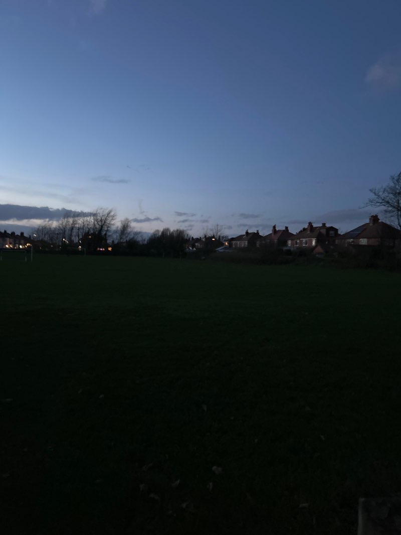 walking near me in Lima Road Playing Field in winter